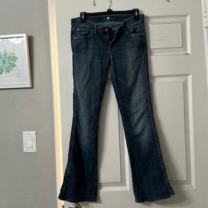 7 for all man kind boot cut jeans low rise size 26 A pocket